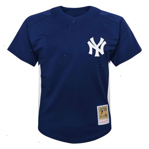 Derek Jeter New York Yankees Mitchell & Ness Youth Team Cooperstown Collection Mesh Batting Practice Jersey - Navy